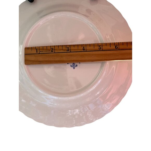 Vintage Sheffield Bone White Porcelain Dinner Plate Scalloped Rim Usa Made - Picture 7 of 9